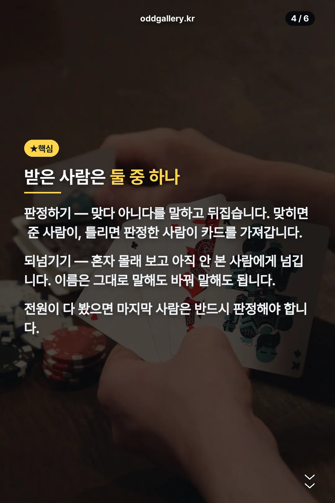 바퀴벌레 포커 한 턴