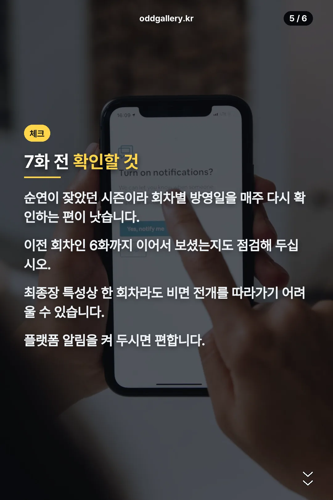 7화 전 체크리스트