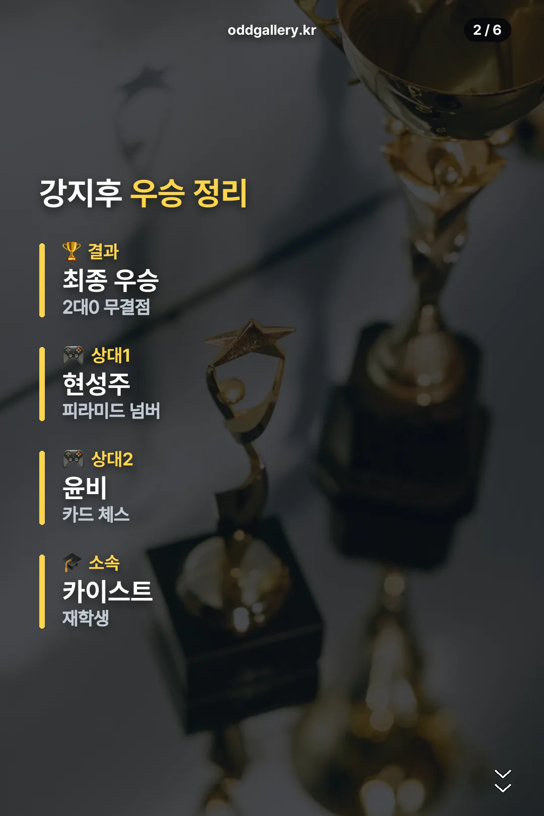 우승 결과 한눈에