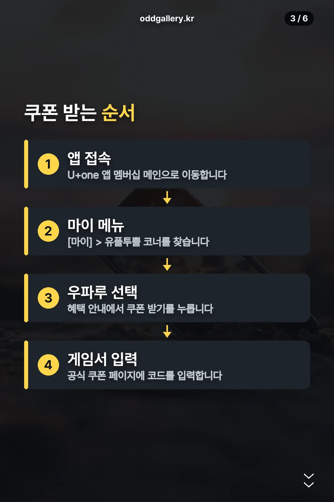 쿠폰 받는 순서