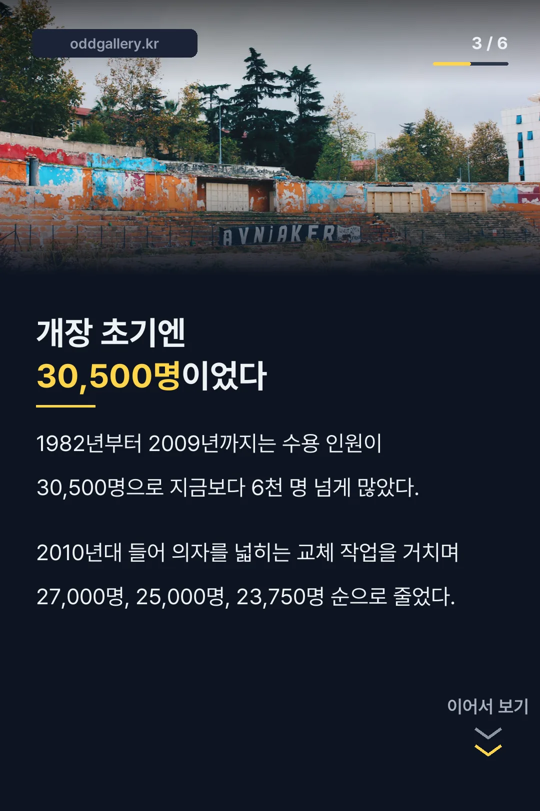 개장 초기 3만석대