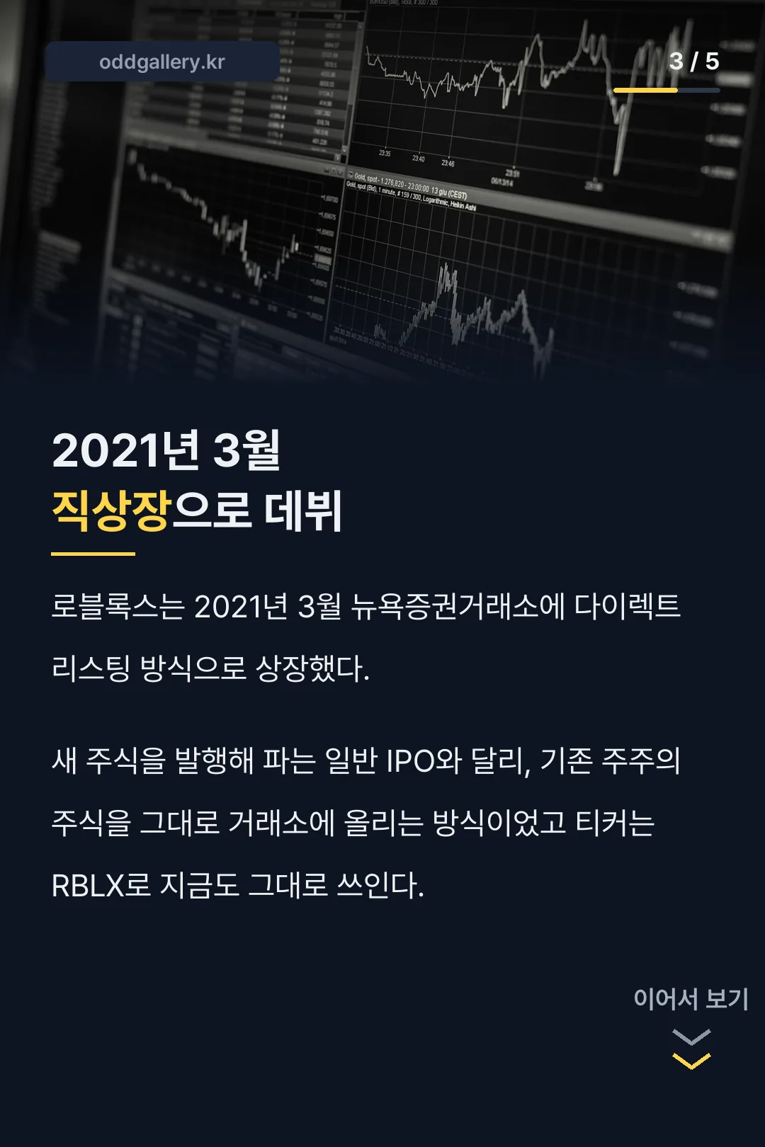2021년 다이렉트 리스팅 상장